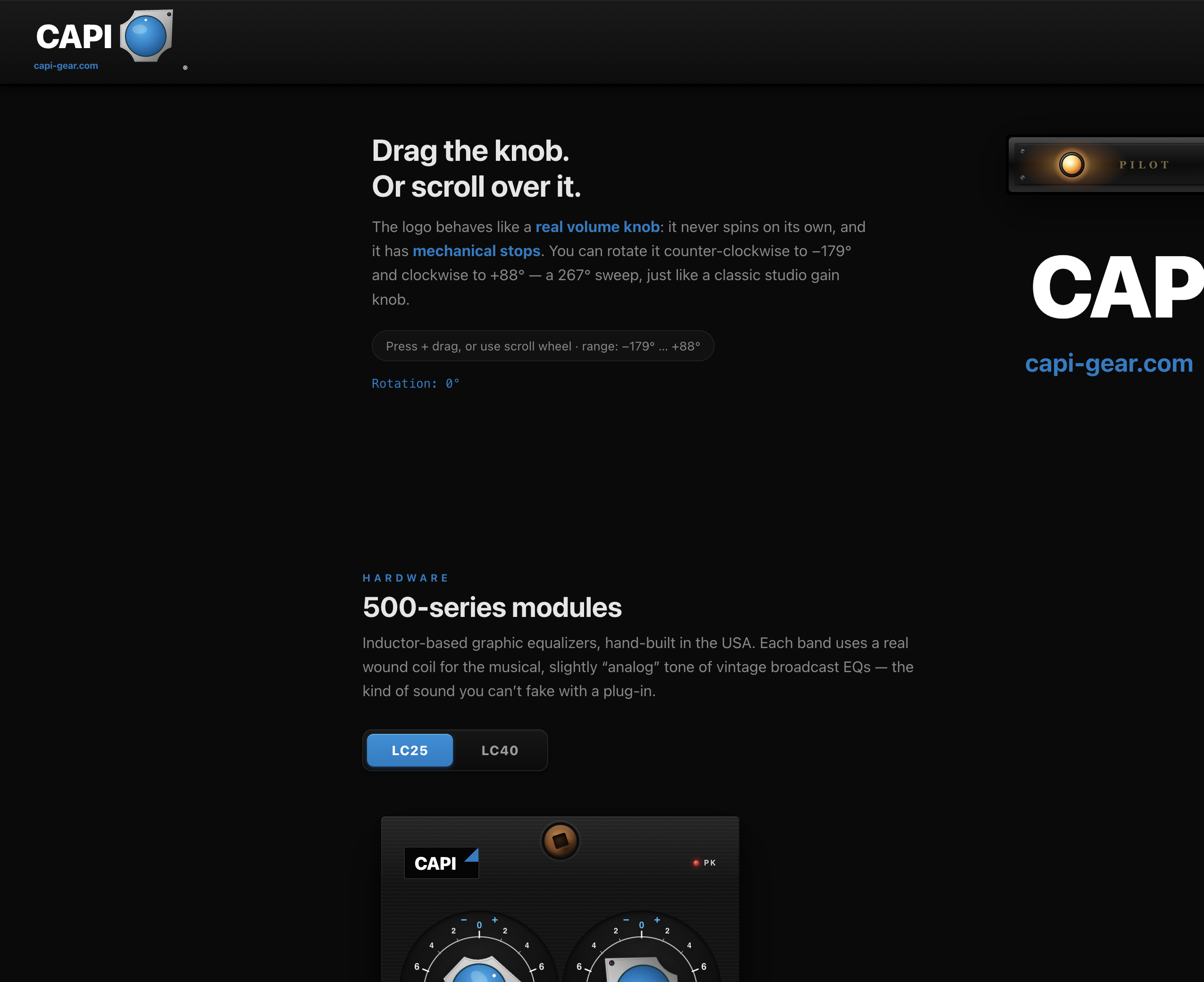 CAPI Studio Gear — Concept Design